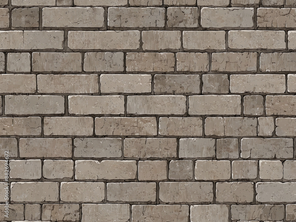 Rustic Brick Wall with Weathered Texture Rustic Brick Wall with Weathered Texture