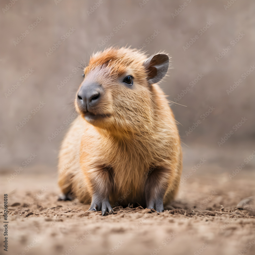 newborn capybara isolated on background newborn capybara isolated on background