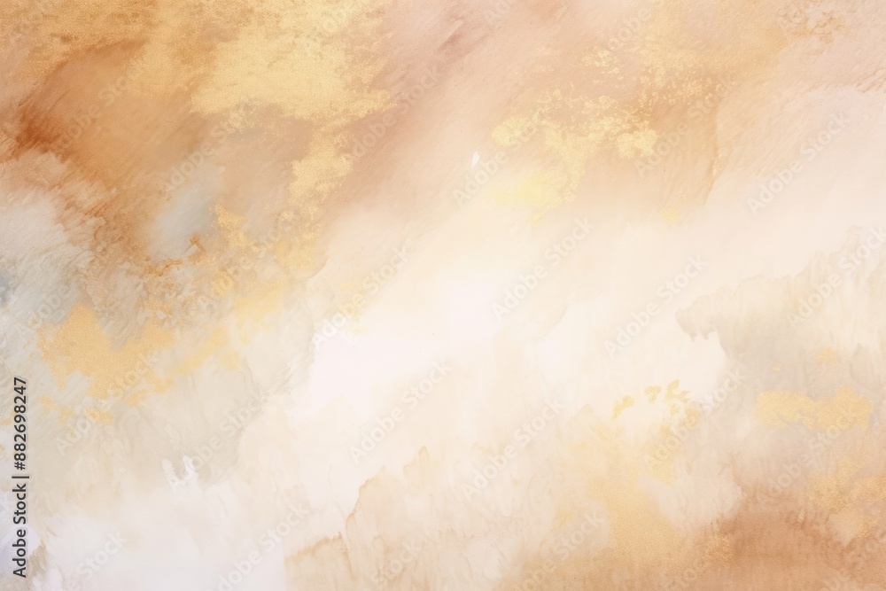 Fototapeta premium Hint of flowers painting backgrounds gold.