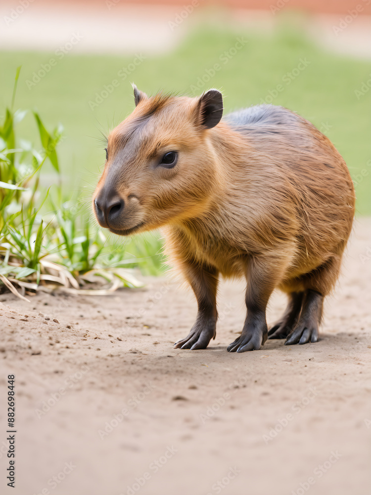 newborn capybara isolated on background newborn capybara isolated on background