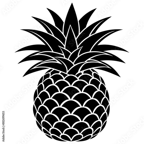 pineapple on white