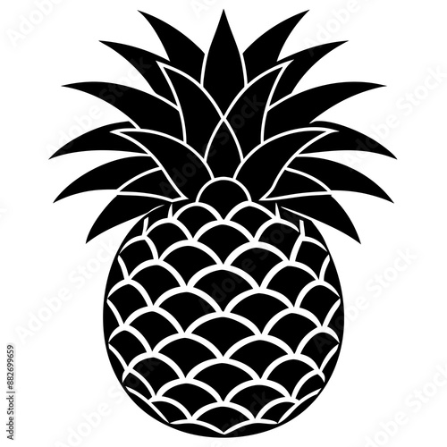 pineapple on a white