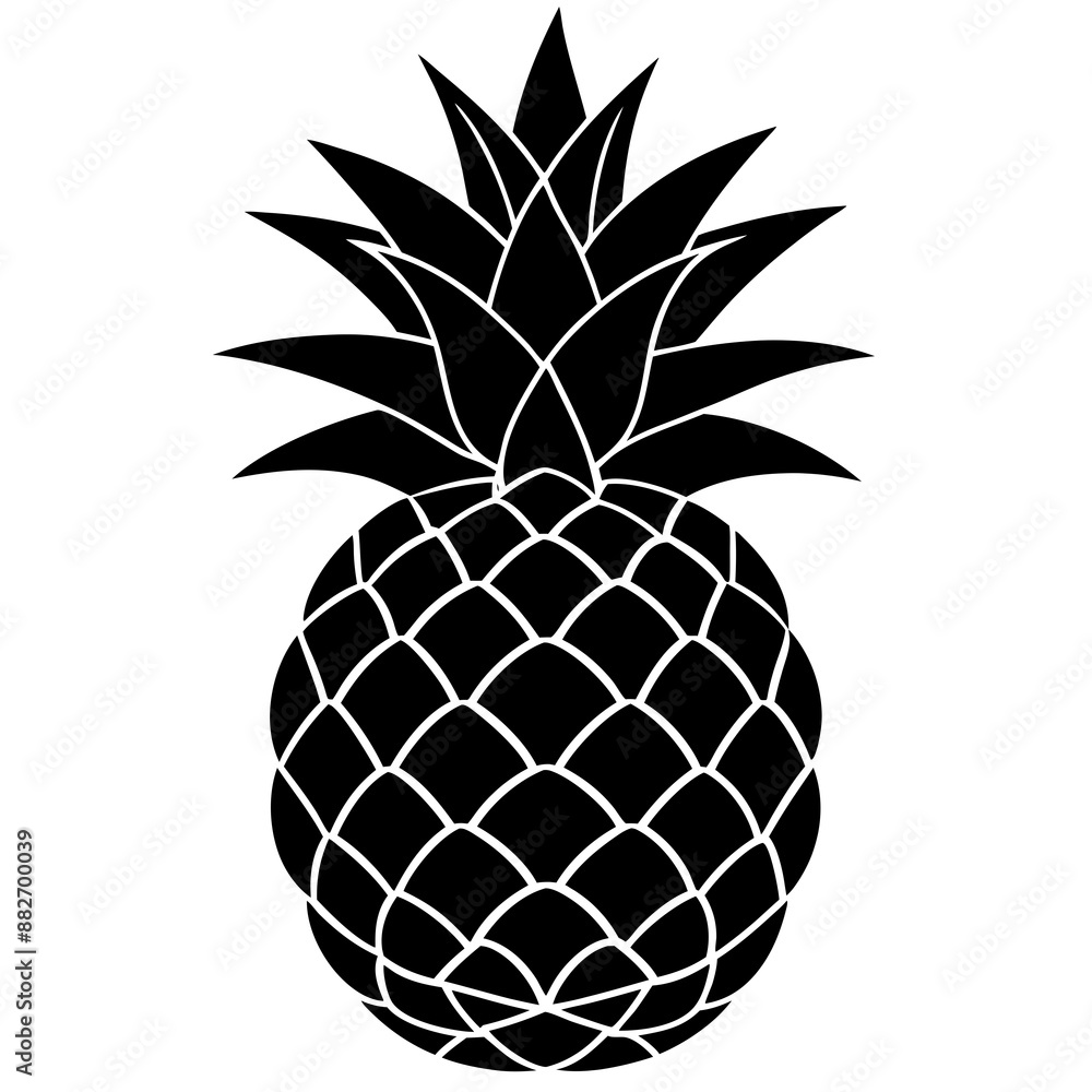Fototapeta premium pineapple on white