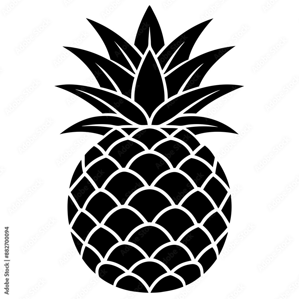 pineapple silhouette vector illustration pineapple silhouette vector illustration