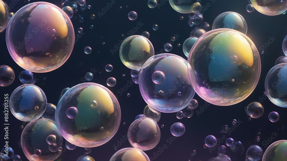 abstract neon sphere colorful with bubbles abstract neon sphere colorful with bubbles