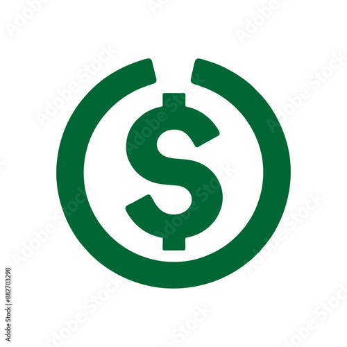 Innovative and Modern Logo Design Featuring a Prominent Dollar Symbol photo