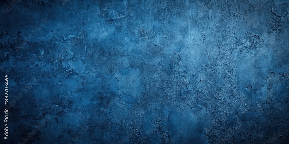 Fototapeta premium Empty dark blue abstract cement wall, abstract, blue, cement, wall, background, texture, empty, blank, space, blank space