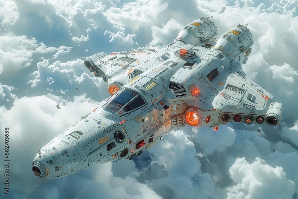 3d illustration model of a spaceship 3d illustration model of a spaceship