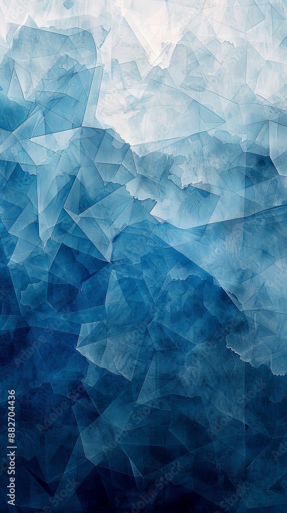 Obraz premium Abstract geometric background with shades of blue and grey, suitable for corporate presentations and business projects