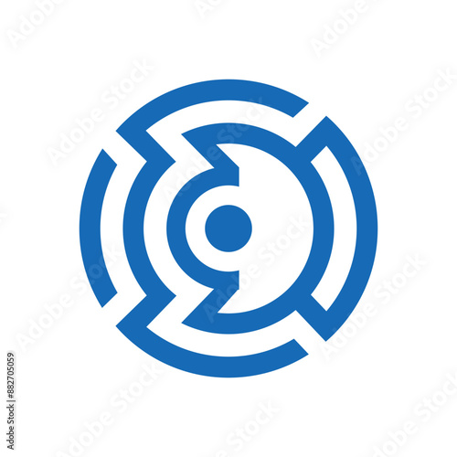 letter e tech logo design