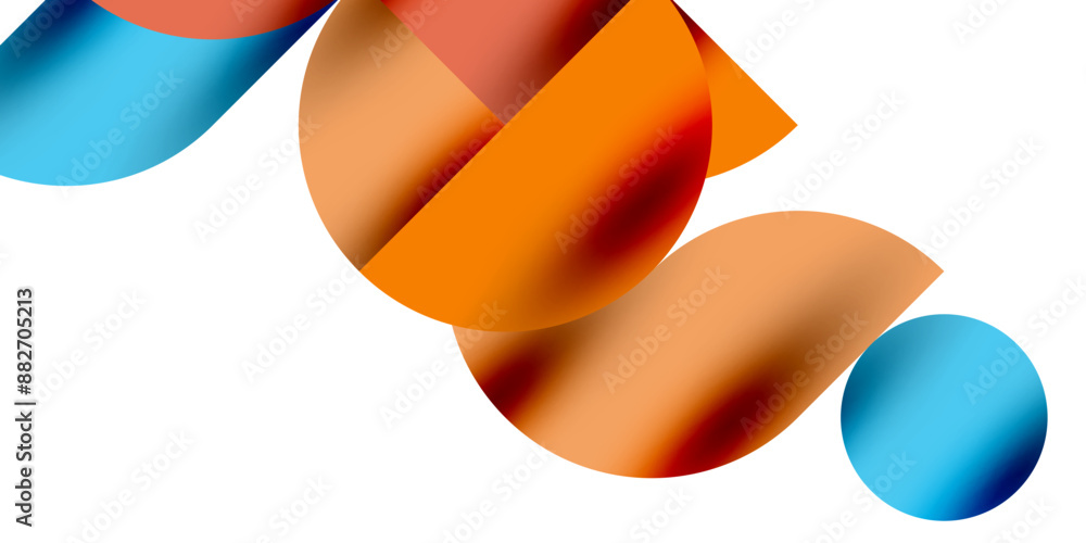 Tech minimal circular shapes geometric art. Vector modern circles Tech minimal circular shapes geometric art. Vector modern circles