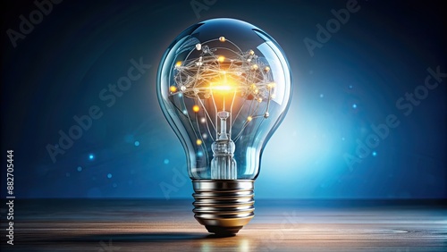 Modern light bulb with innovative technology concept, light bulb, idea, innovation, electricity, energy, power