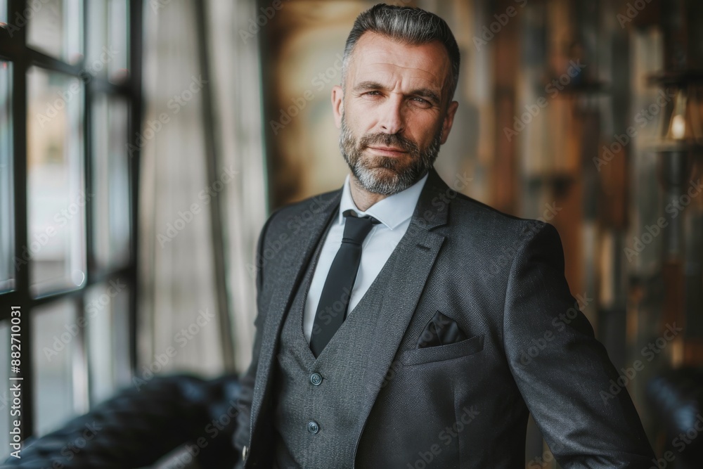 Portrait of a Confident Man in a Suit Portrait of a Confident Man in a Suit