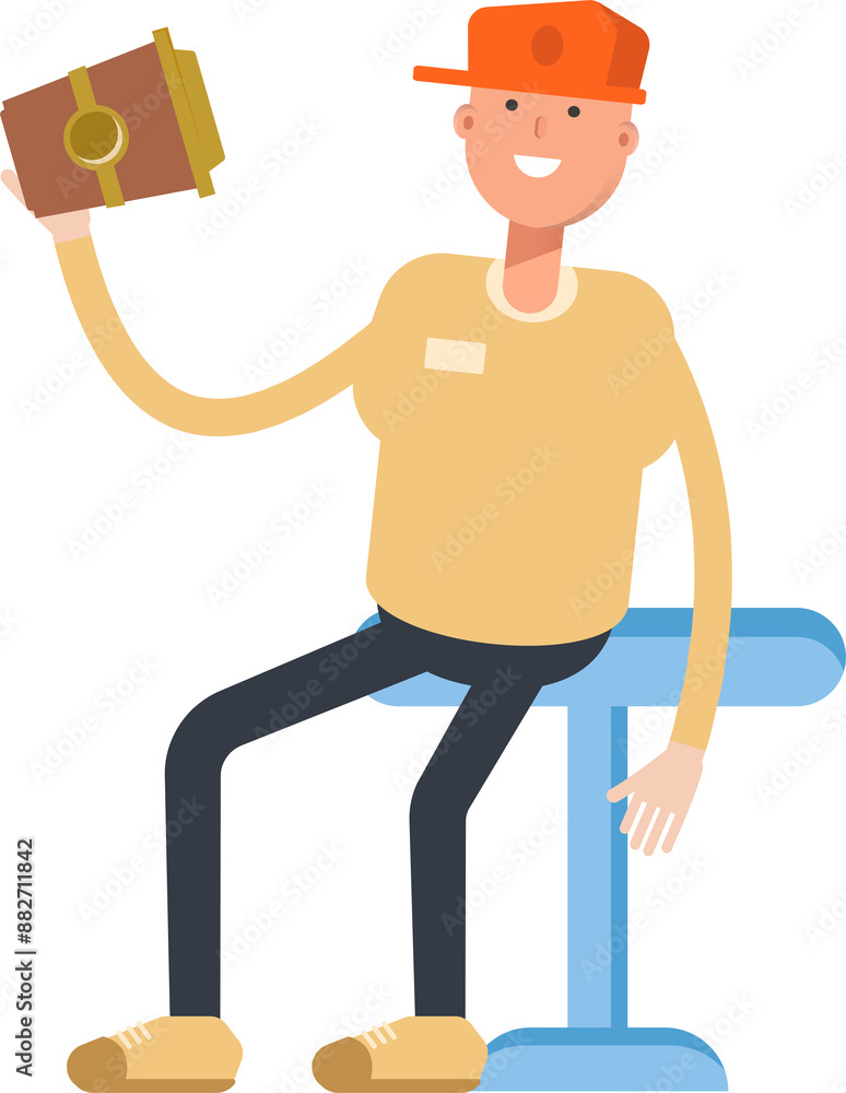 Man Wearing Cap Character Drinking Coffee
Man Wearing Cap Character Drinking Coffee