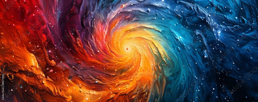 A swirl of vibrant colors blending together, creating a mesmerizing pattern. A swirl of vibrant colors blending together, creating a mesmerizing pattern.
