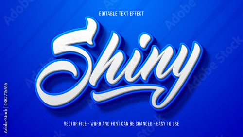 Editable shiny blue text effect