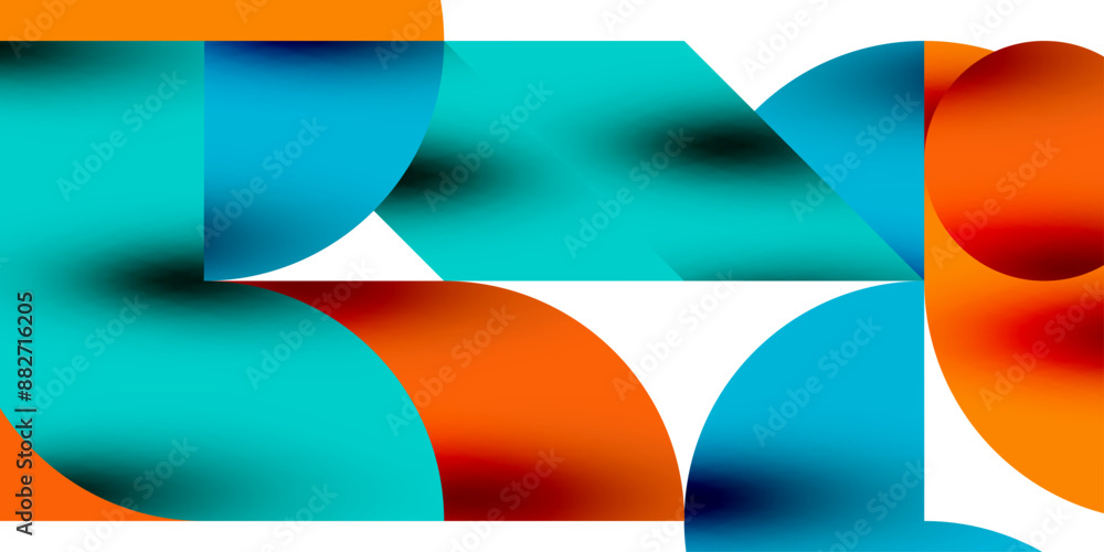 Tech minimal circular shapes geometric art. Vector modern circles Tech minimal circular shapes geometric art. Vector modern circles