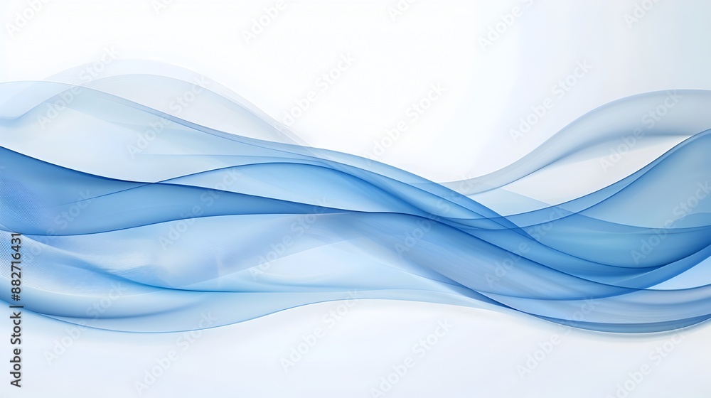 Captivating Blue Fluid Waves in Smooth,Flowing Motion Captivating Blue Fluid Waves in Smooth,Flowing Motion
