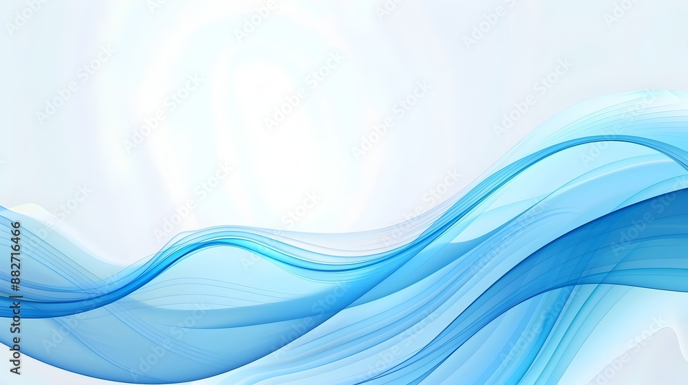 Flowing Blue Waves Abstract Digital Art Background Flowing Blue Waves Abstract Digital Art Background