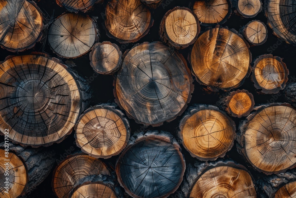 Background of the cross section of the log. Background of the cross section of the log.