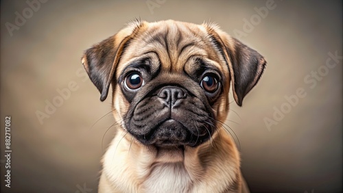 Cute and lovely puppy pug with adorable expression and friendly demeanor , Pug, puppy, dog, adorable, cute, lovely, sweet, pet