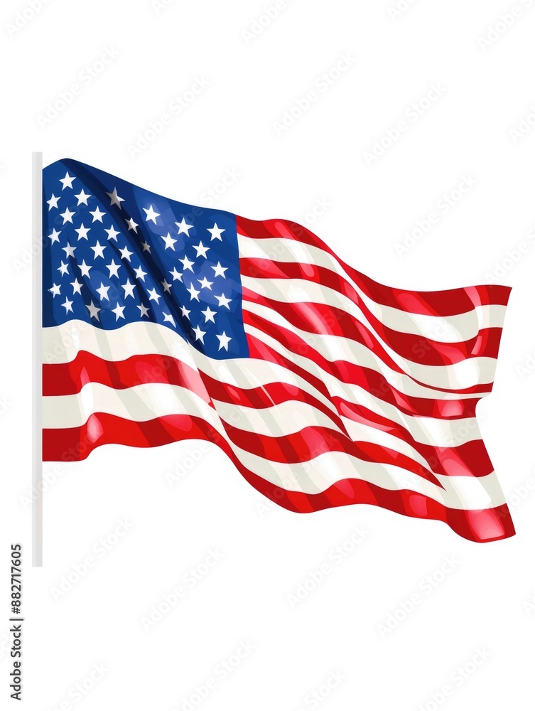American flag waving American flag waving