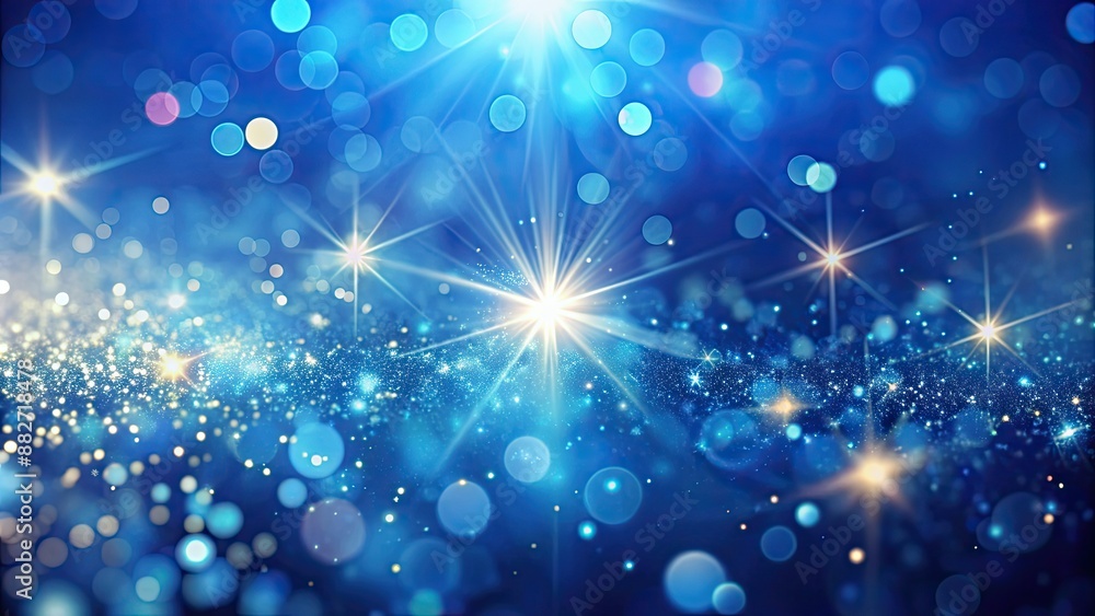 Luminous sparkles with bokeh effect on blue graphic background, generated by AI, luminous, sparkles, bokeh, blue Luminous sparkles with bokeh effect on blue graphic background, generated by AI, luminous, sparkles, bokeh, blue