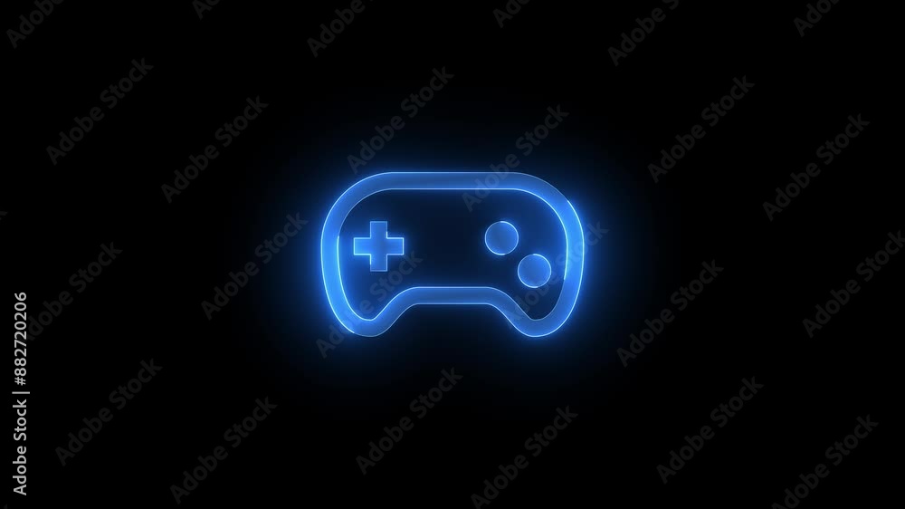 Remote control device shape stroke icon glowing neon color animation Remote control device shape stroke icon glowing neon color animation