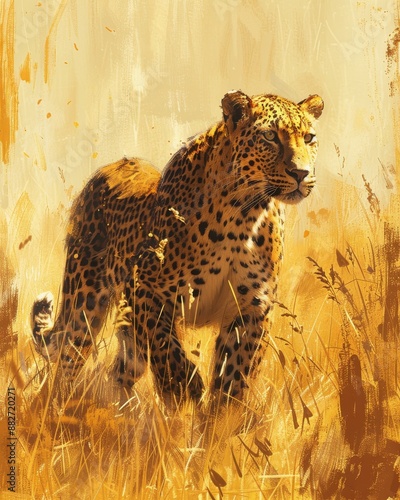 A solitary leopard in a vast golden savannah with the caption 18 is just a trailer, 21 is where the actual script starts.