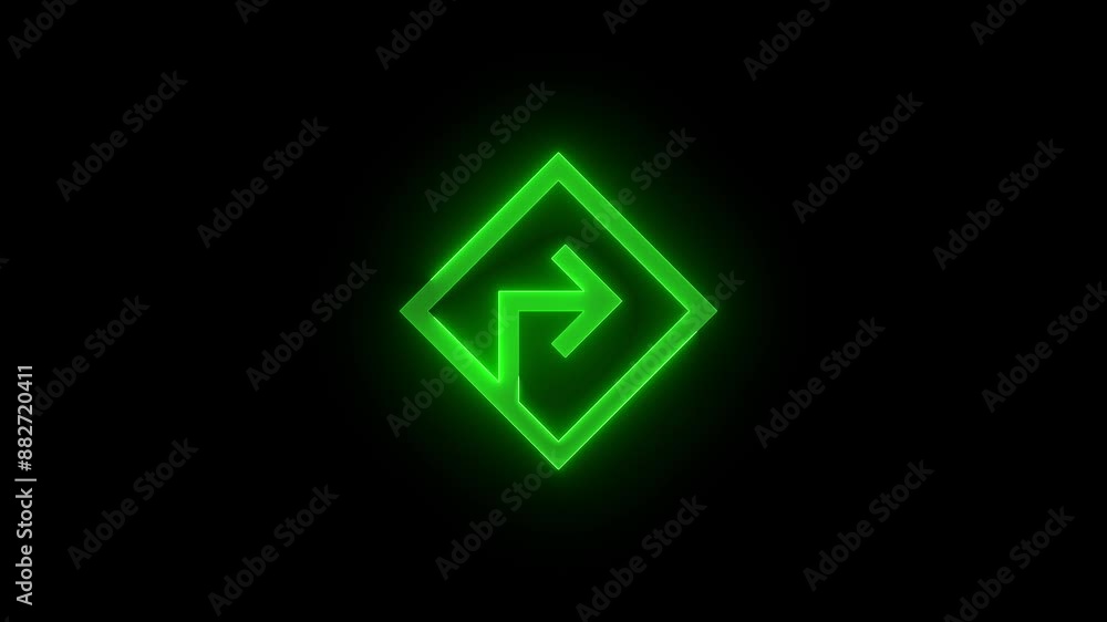 Map directions shape stroke icon glowing neon color animation Map directions shape stroke icon glowing neon color animation