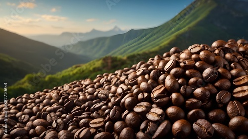 Wallpaper Mural coffee beans on the ground Torontodigital.ca