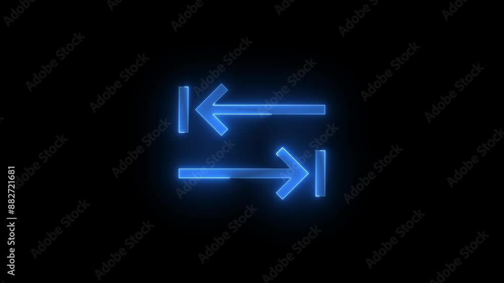 Arrow tab key shape stroke icon glowing neon color animation Arrow tab key shape stroke icon glowing neon color animation