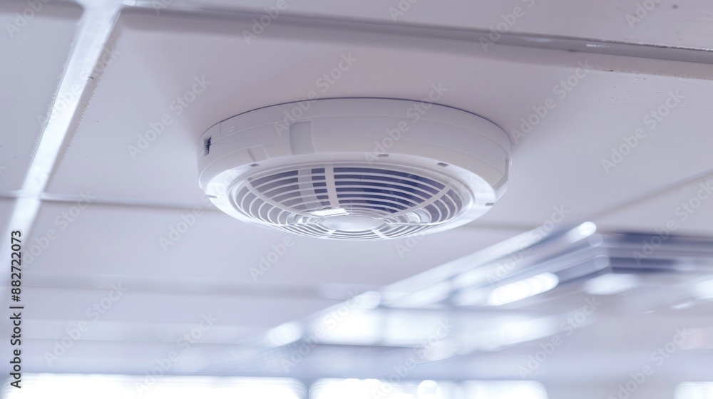 Smoke detector in office ceiling for fire alarm Smoke detector in office ceiling for fire alarm