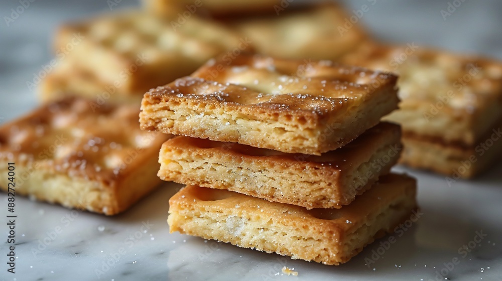 Traditional buttery shortbread set against a blank white backdrop. Traditional buttery shortbread set against a blank white backdrop.