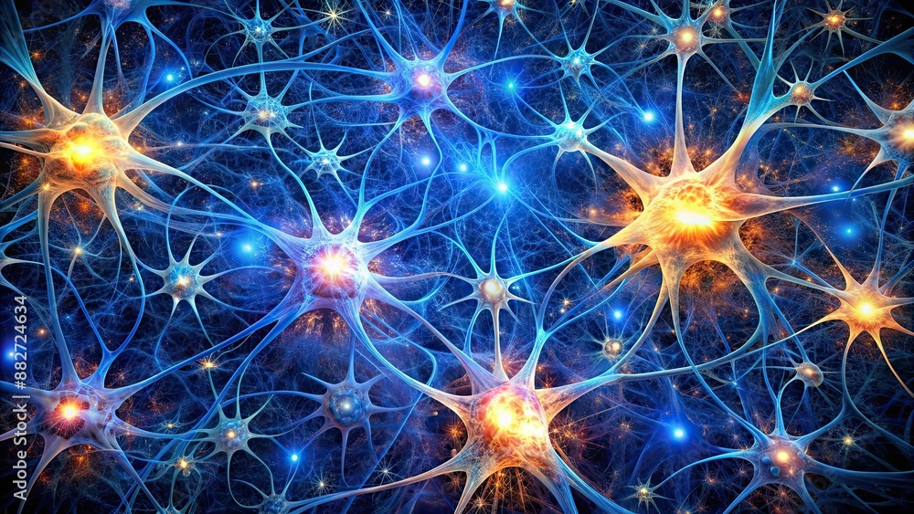 Dense and complex fractal neurons of the cosmic consciousness , neurons, branching, fiber optics, signals, magical Dense and complex fractal neurons of the cosmic consciousness , neurons, branching, fiber optics, signals, magical
