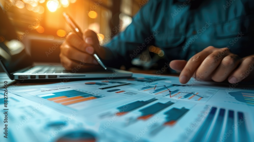Close-up shot of an analytical working with the latest financial results
Financial accounting sales forecast graphs analysis with hand writing , digital effect abstract for background Close-up shot of an analytical working with the latest financial results
Financial accounting sales forecast graphs analysis with hand writing , digital effect abstract for background