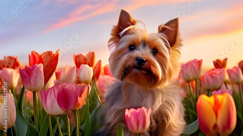 yorkshire terrier on the grass