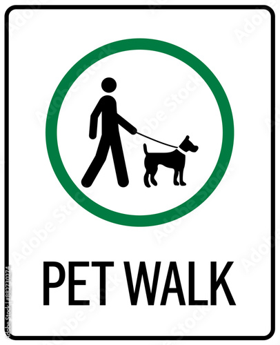 Dog walk sign