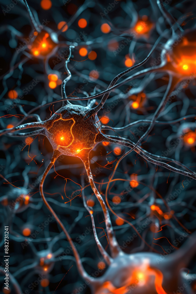 Glowing Brain Connections Glowing Brain Connections