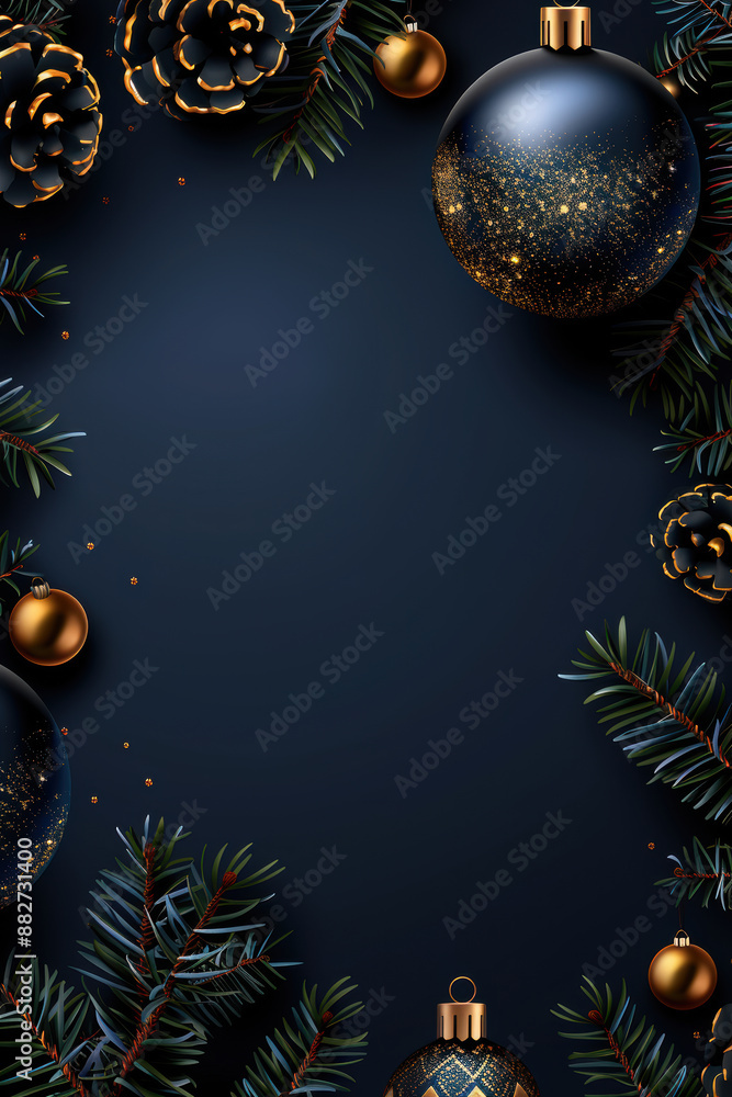 Navy Blue and Gold Holiday Design Navy Blue and Gold Holiday Design