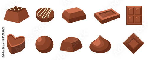 Chocolate Illustration Simple Set