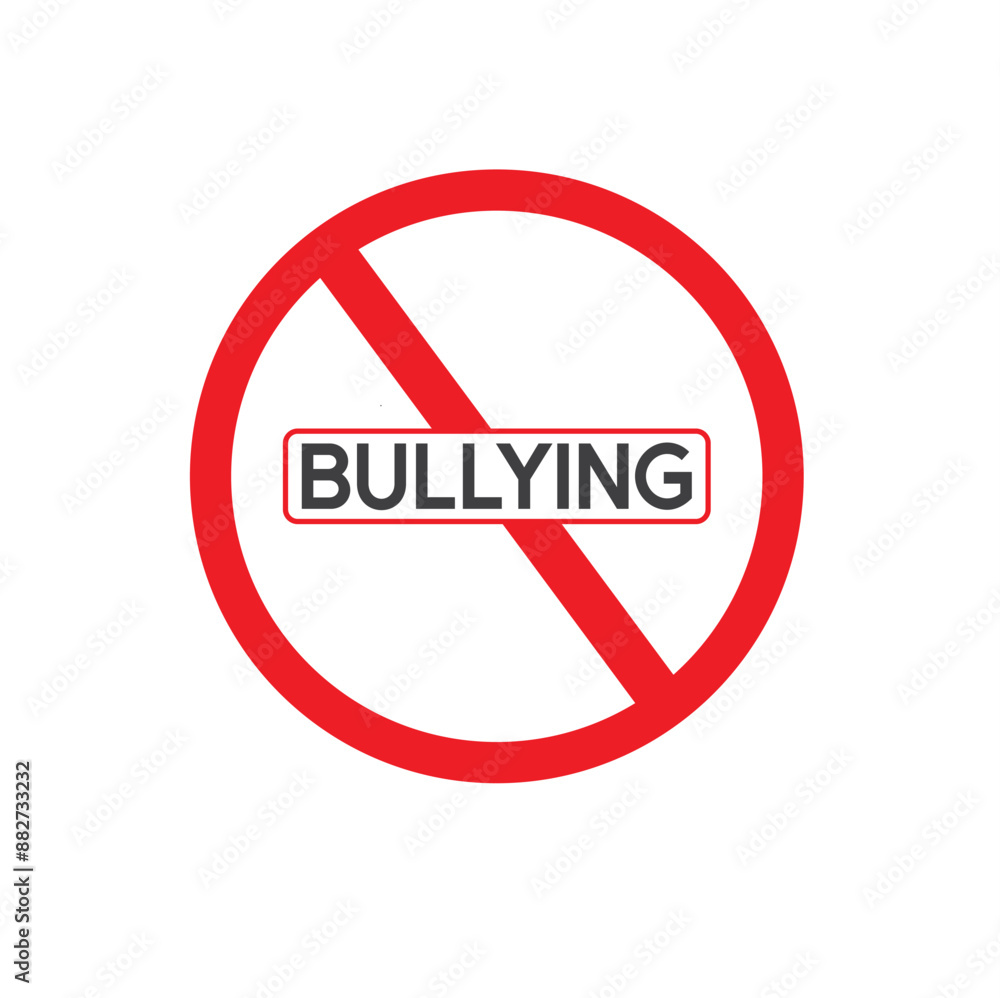 symbol of stop bullying, bullying icon, vector art. symbol of stop bullying, bullying icon, vector art.