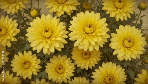 Clear Plain Shiny Warm Soft Vintage Bokeh Cloudy Wave Like Geometric Yellow Background or Texture