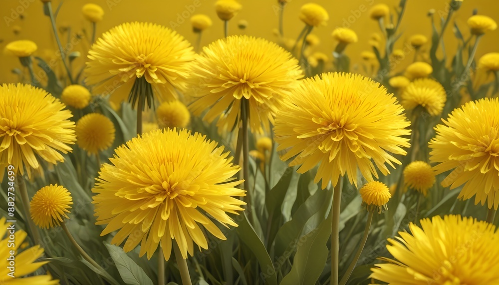 Fototapeta premium Clear Plain Shiny Warm Soft Vintage Bokeh Cloudy Wave Like Geometric Yellow Background or Texture