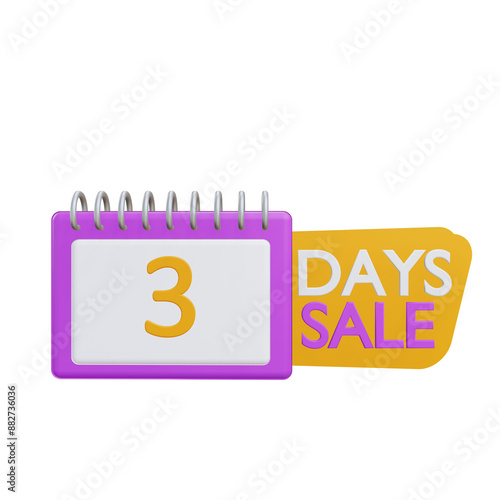 3Days sale promotion sign