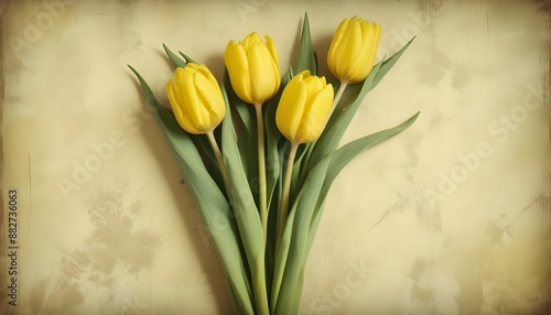 Clear Plain Shiny Warm Soft Vintage Bokeh Cloudy Wave Like Geometric Yellow Background or Texture