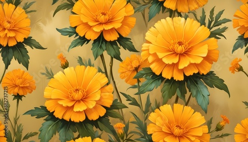 Clear Plain Shiny Warm Soft Vintage Bokeh Cloudy Wave Like Geometric Yellow Background or Texture