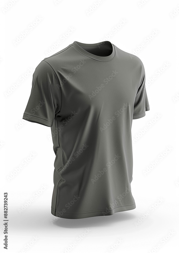 T-shirt mockup for brand ads, 3D render on white background T-shirt mockup for brand ads, 3D render on white background