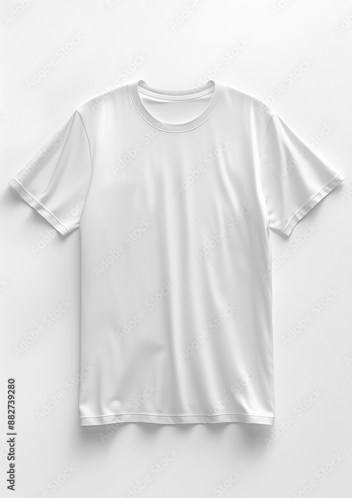 3D render of T-shirt mockup for brand ads, placed on white background 3D render of T-shirt mockup for brand ads, placed on white background