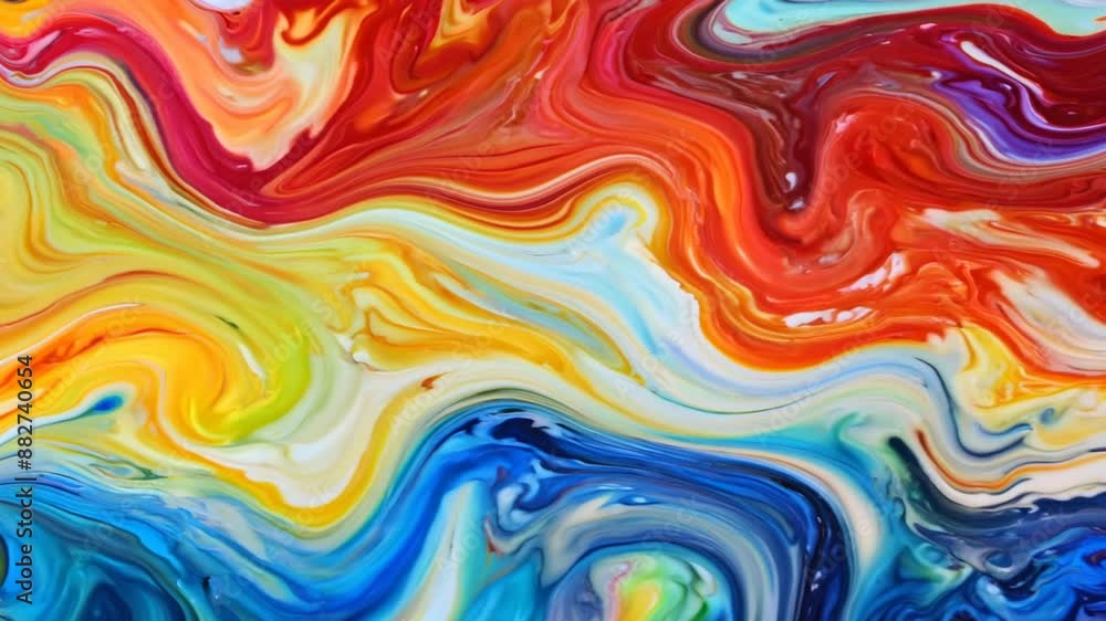 Colorful Ink Swirls Abstract Painting Generative AI Colorful Ink Swirls Abstract Painting Generative AI